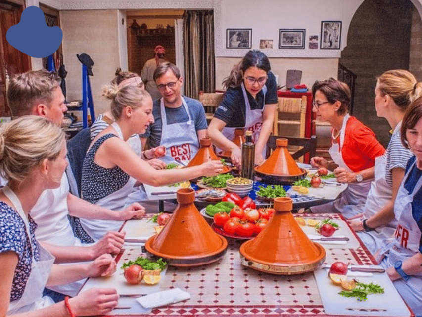 Moroccan cooking classes Marrakech group cooking session