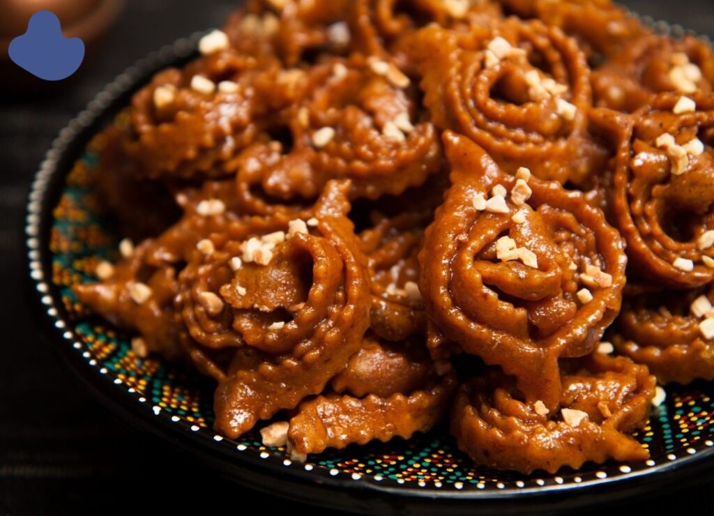 Moroccan chebakia sesame cookies with honey