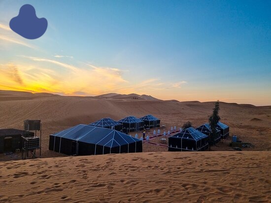 Sahara desert camping Morocco stunning sunset