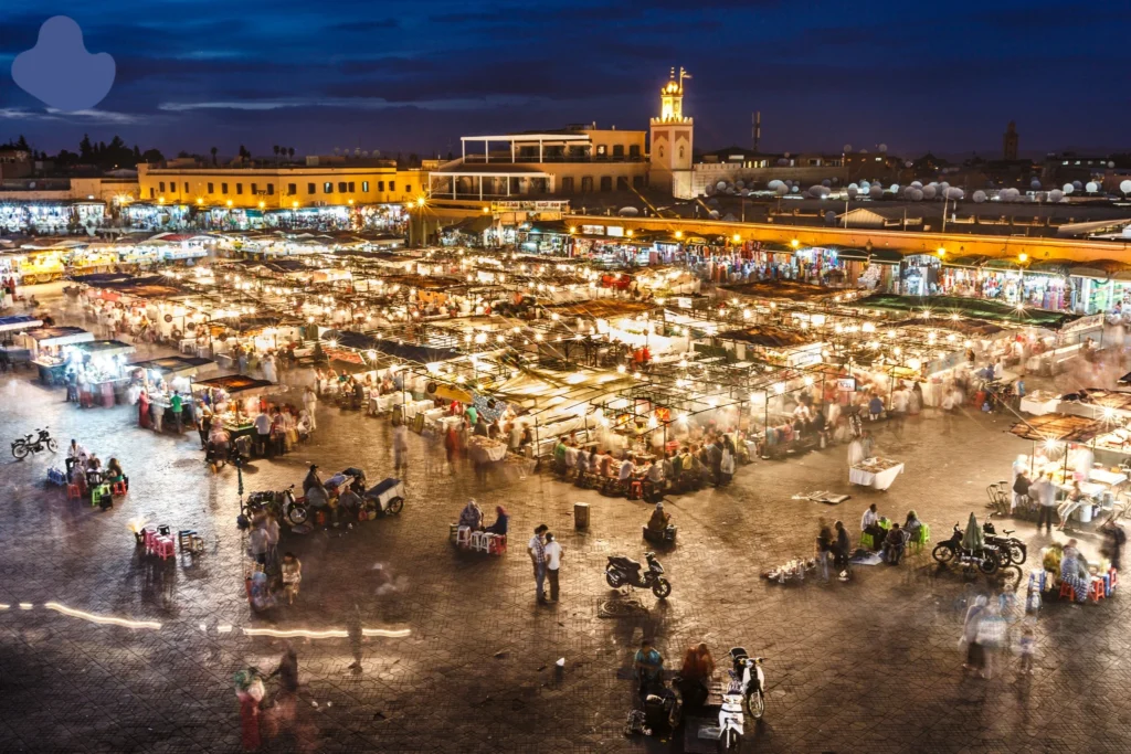 Best Time to Visit Morocco’s Marrakech with mild weather in Jemaa el-Fnaa