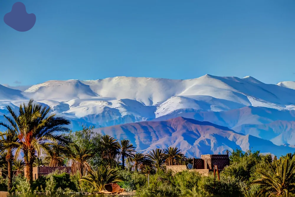 Seasonal weather chart showing the Best Time to Visit Morocco in spring, summer, autumn, and winter